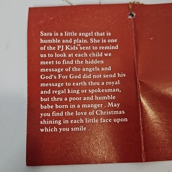 House of Lloyd Christmas Around the World VTG Pajama Angel 2 Piece Red Brown - Picture 9 of 9